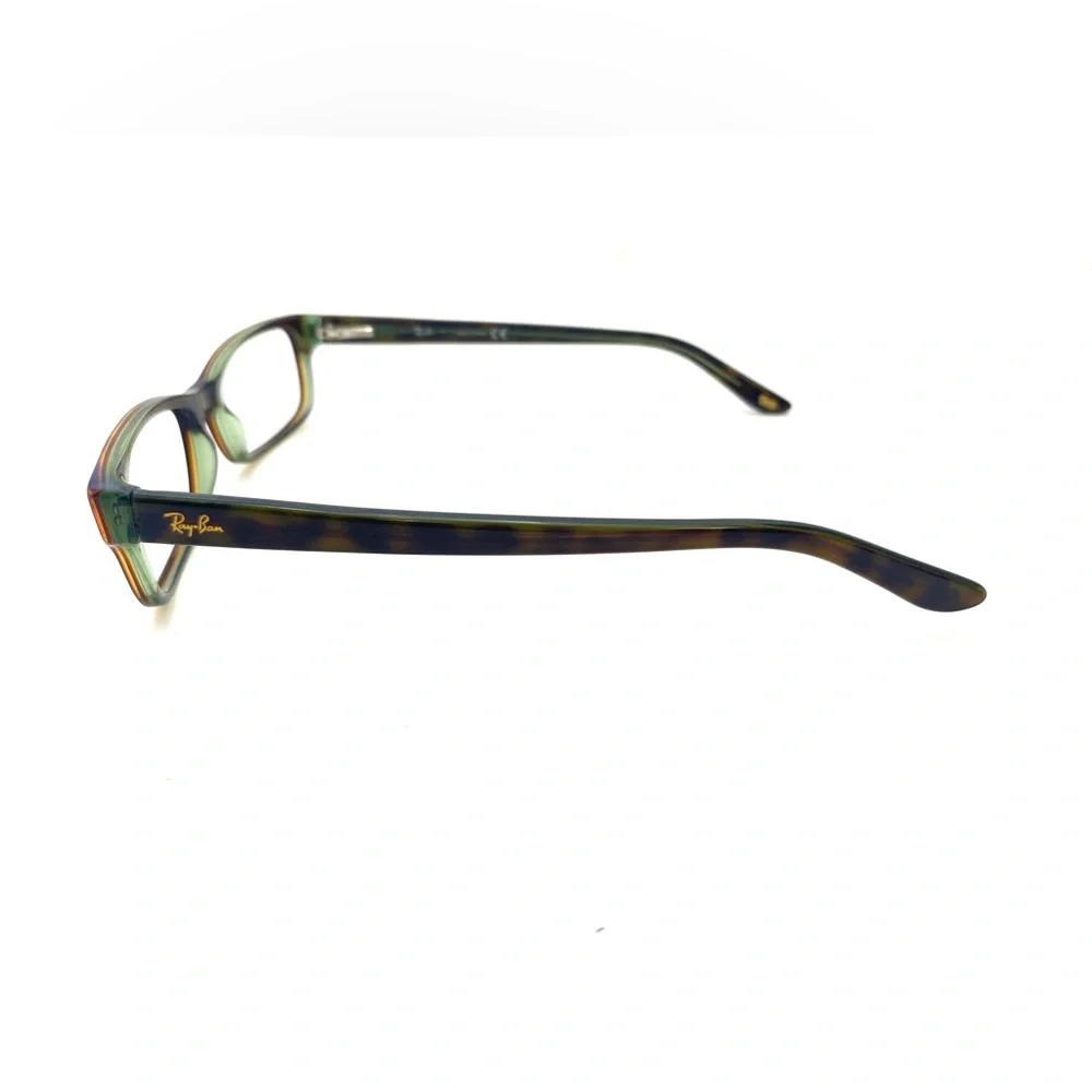 Ray-Ban Women's Havana on Green Rectangular Shaped Eyeglasses RB 5187 2445